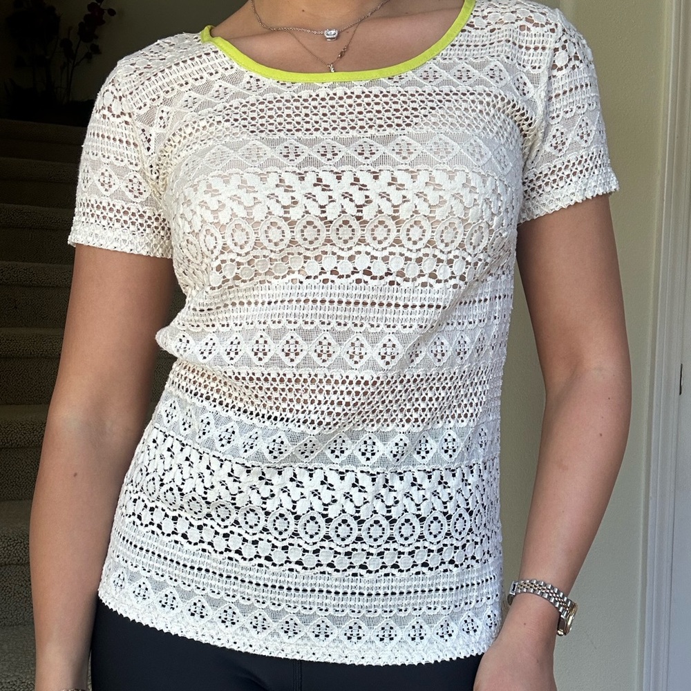 Aqua lace top
